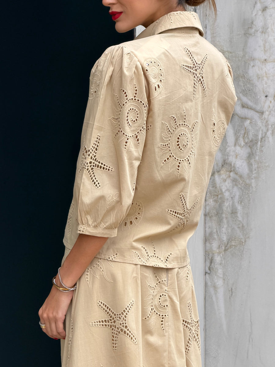 Camisa Bordada Algodão