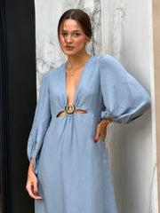 Vestido Midi Fivela